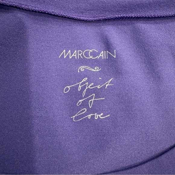 Marc Cain | Essential Tee Shirt Long Sleeve Elastane Purple Size 5 Small - Picture 4 of 8